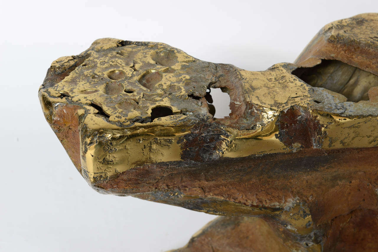 Brutalist Bronze Free Form Sculpture/Occasional Table For Sale at 1stDibs