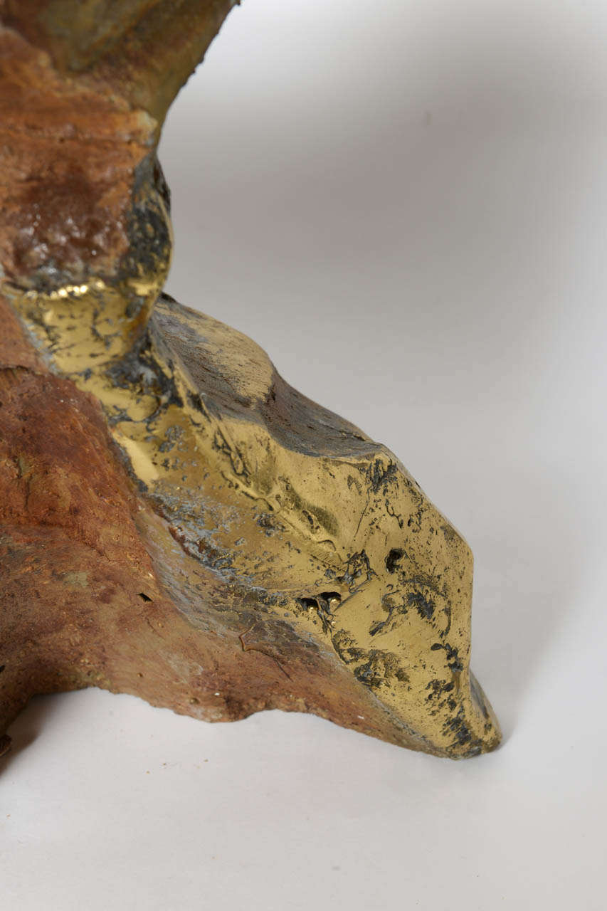 Brutalist Bronze Free Form Sculpture/Occasional Table For Sale at 1stDibs