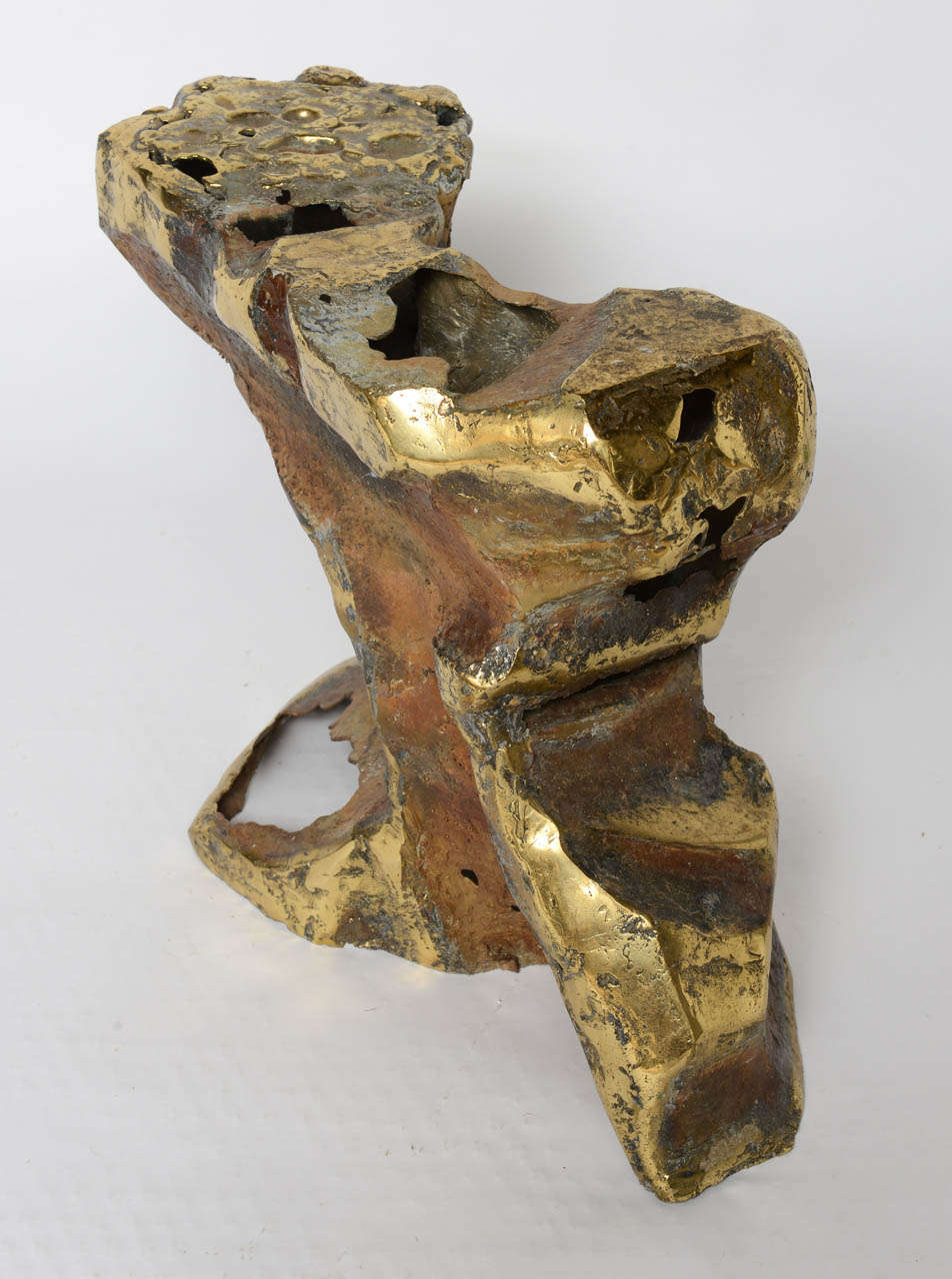 Brutalist Bronze Free Form Sculpture/Occasional Table For Sale at 1stDibs
