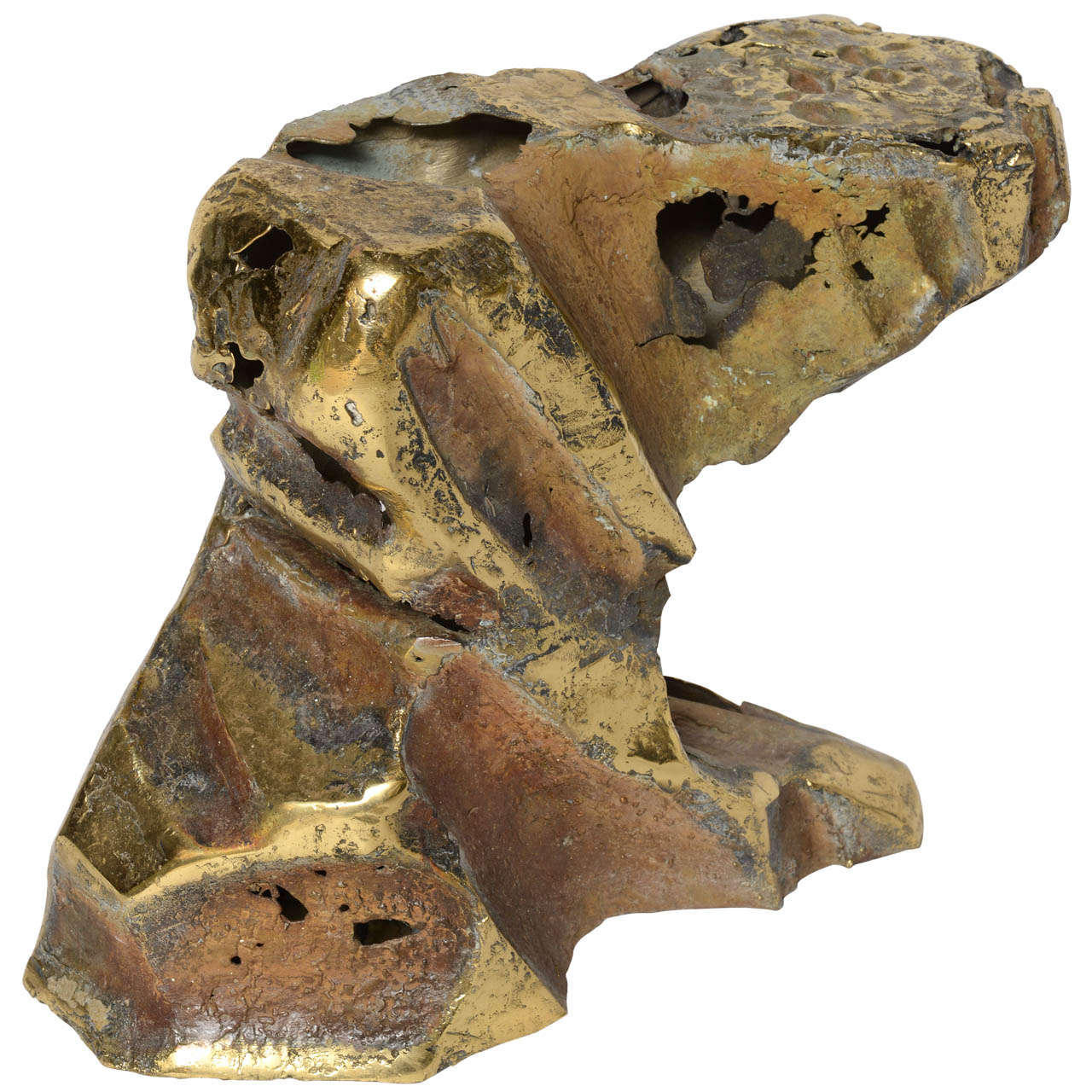 Brutalist Bronze Free Form Sculpture/Occasional Table For Sale at 1stDibs