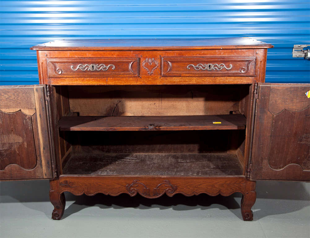 Regal French Louis XV Period Cherrywood Buffet For Sale 1