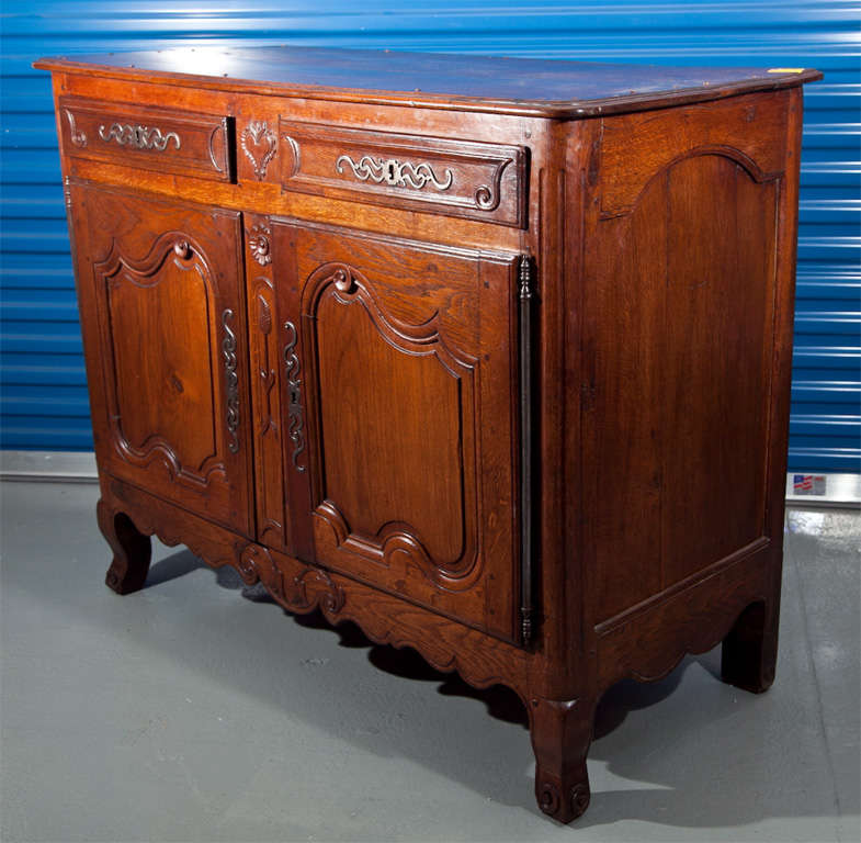 Regal French Louis XV Period Cherrywood Buffet For Sale 3