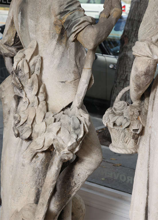Italian Statue of Shepherd & Shepherdess