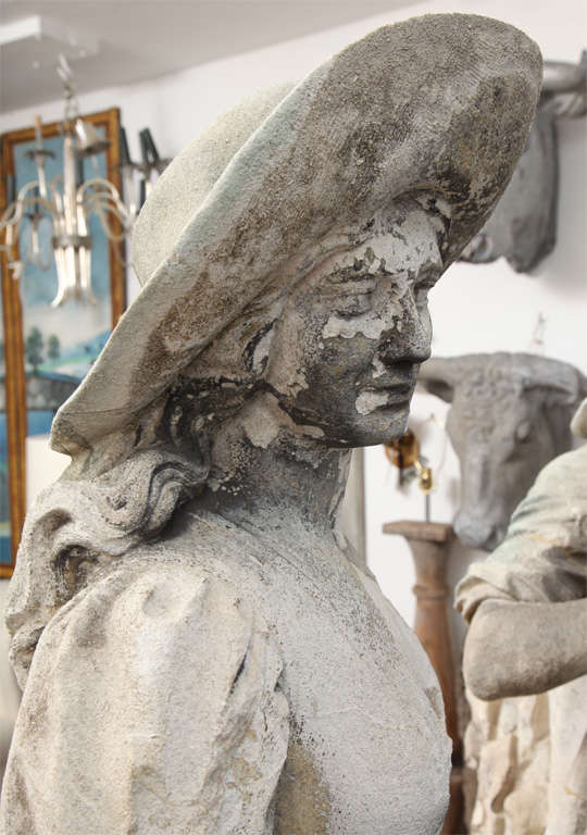 19th Century Statue of Shepherd & Shepherdess