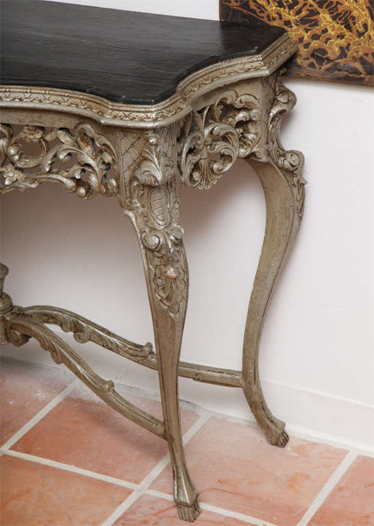 French Console Table & Matching Mirror For Sale