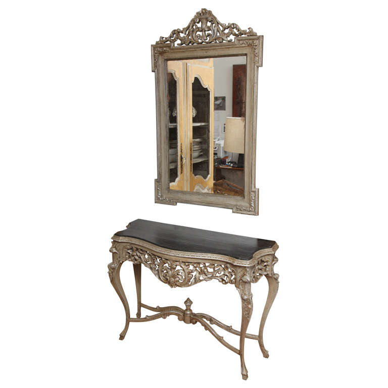 Console Table and Matching Mirror For Sale at 1stDibs console table