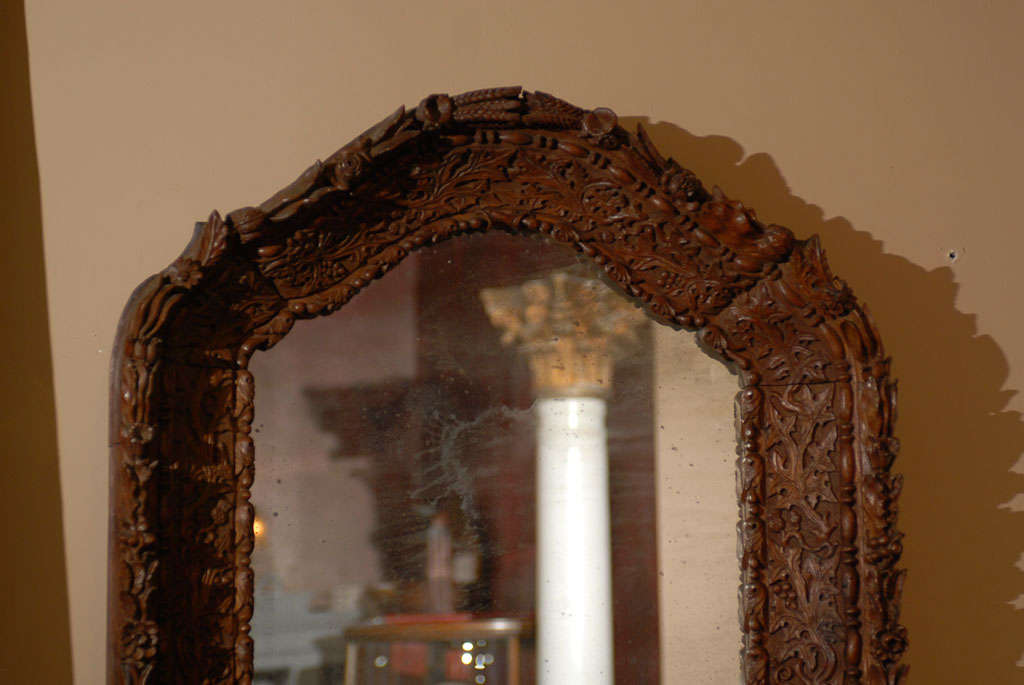 Swiss 19th Century Black Forest Mirror For Sale