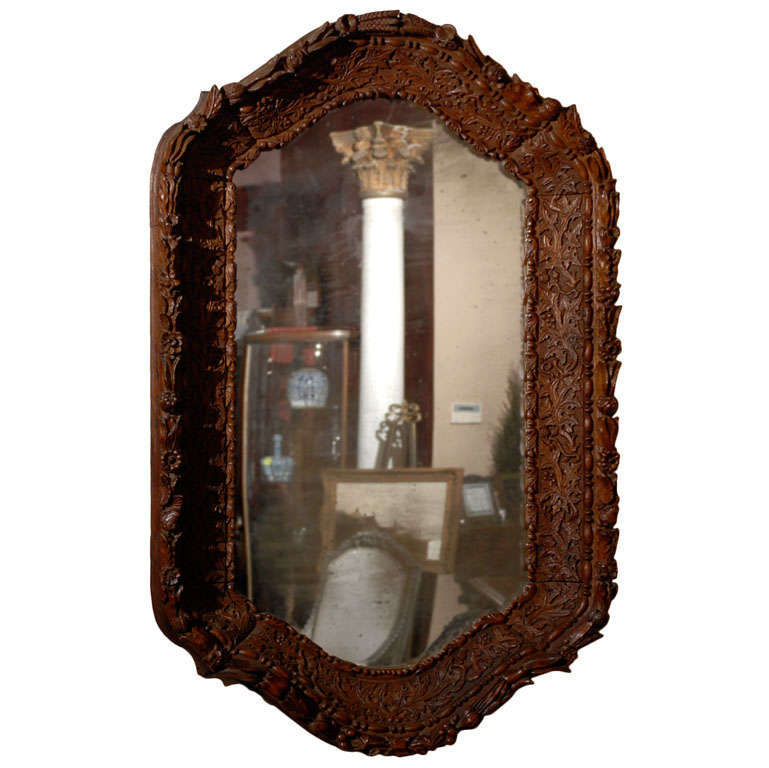 19th Century Black Forest Mirror For Sale