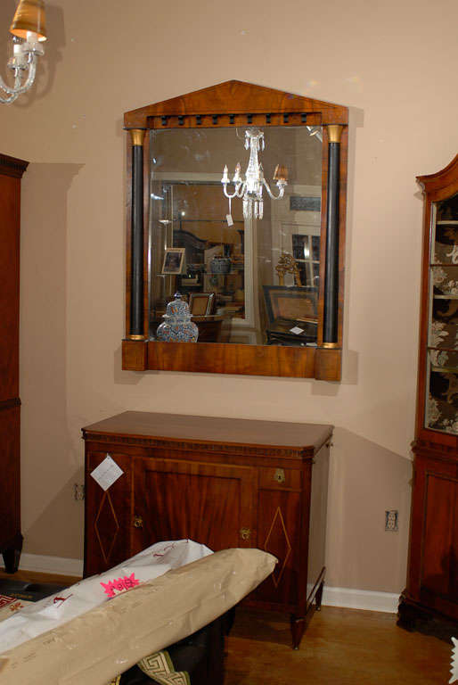 French walnut Empire mirror from the 20th century.