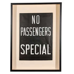 Vintage Linen Subway Graphic- Matted and Framed.