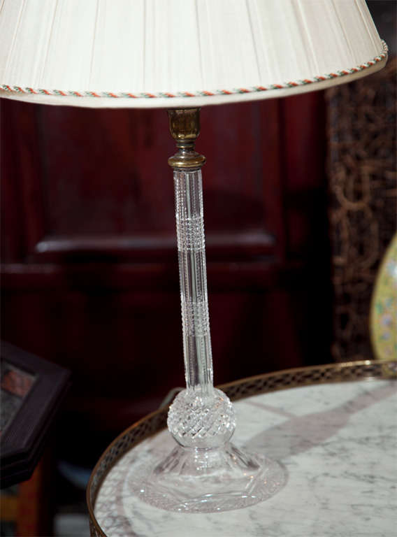 Irish Crystal Candlesticks as Lamps