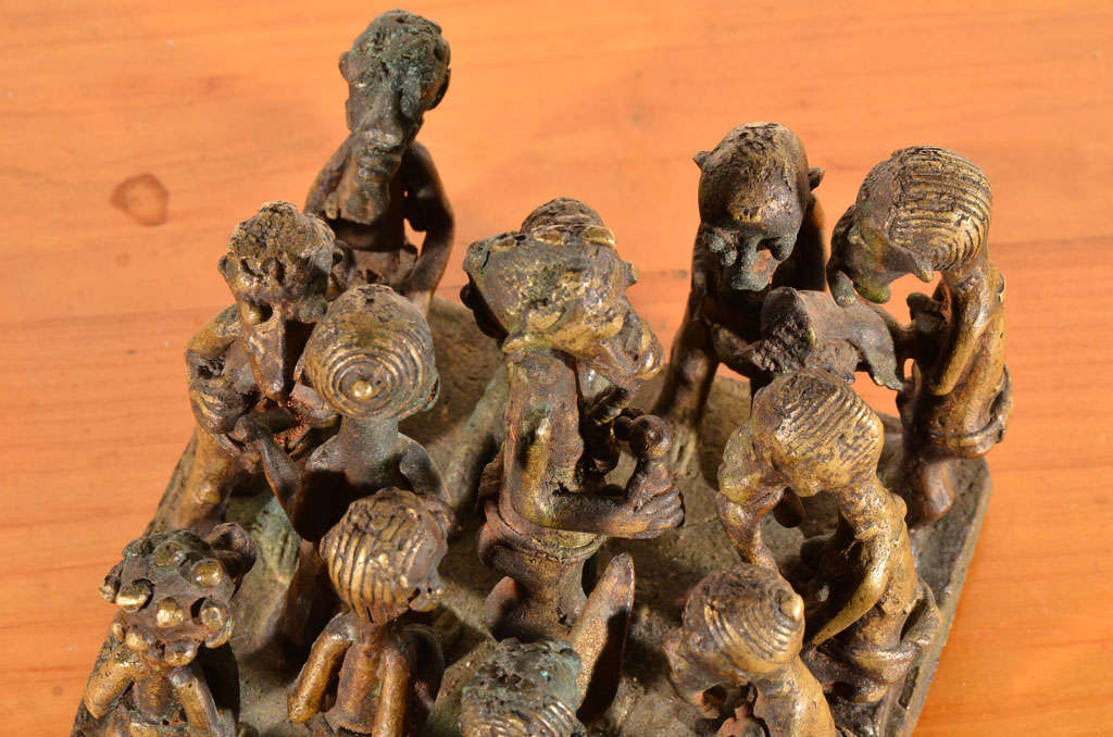 Ashanti Brass Figural Grouping For Sale 4