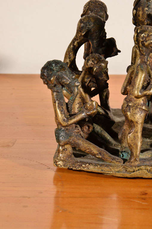 Ashanti Brass Figural Grouping For Sale 5