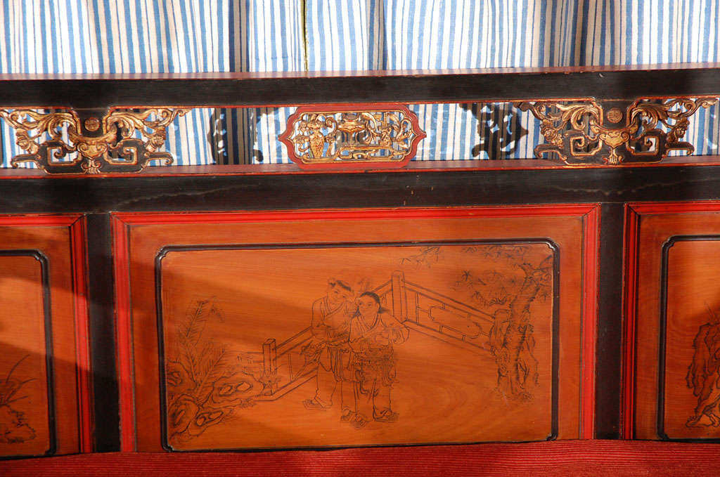 Wood Chinese Opium Bed