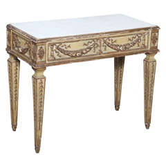 Antique Italian Marble Top Console Table 9