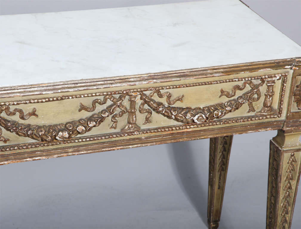 Antique Italian Marble Top Console Table at 1stDibs marble top