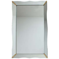Scalloped Hollywood Regency Mirror