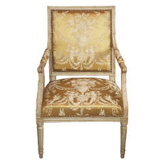 Single 18th century Painted Louis XVI armchair