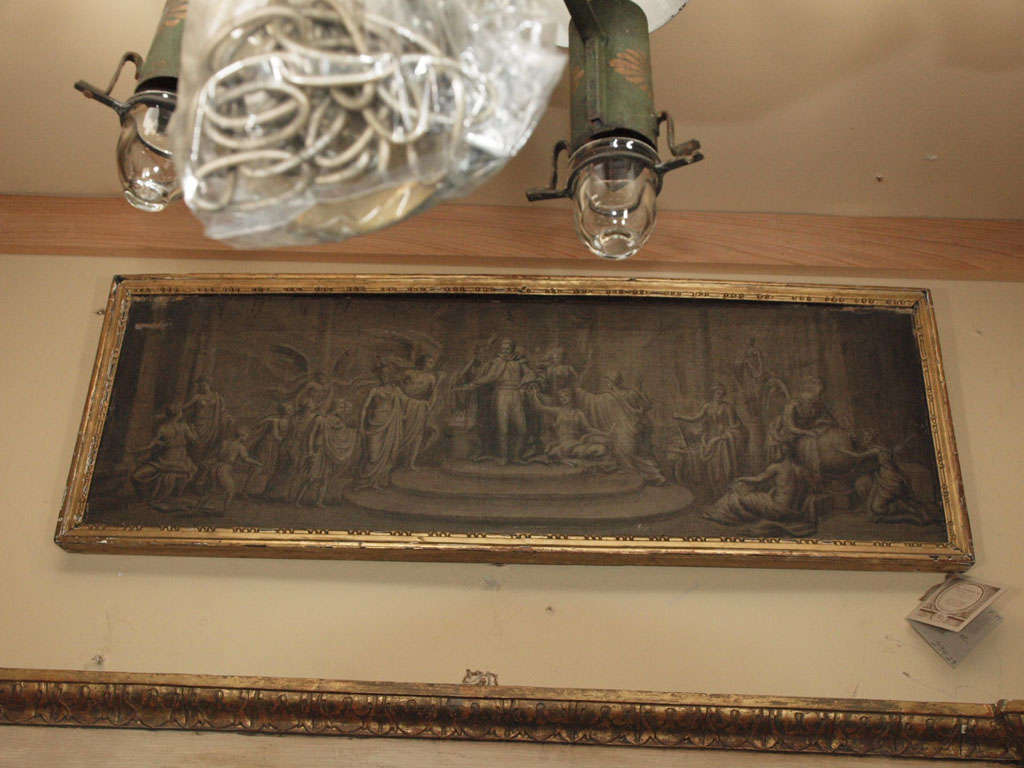 Grisaille painting on canvas