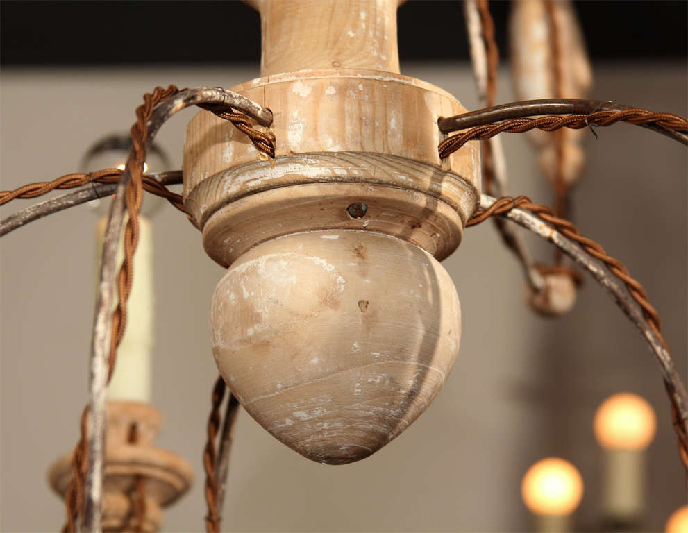 19th Century amazing wooden chandelier