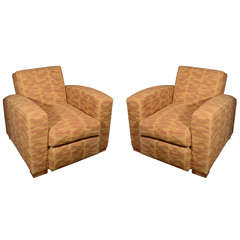 Pair of Club Chairs by Jacques Adnet, circa late 1930's
