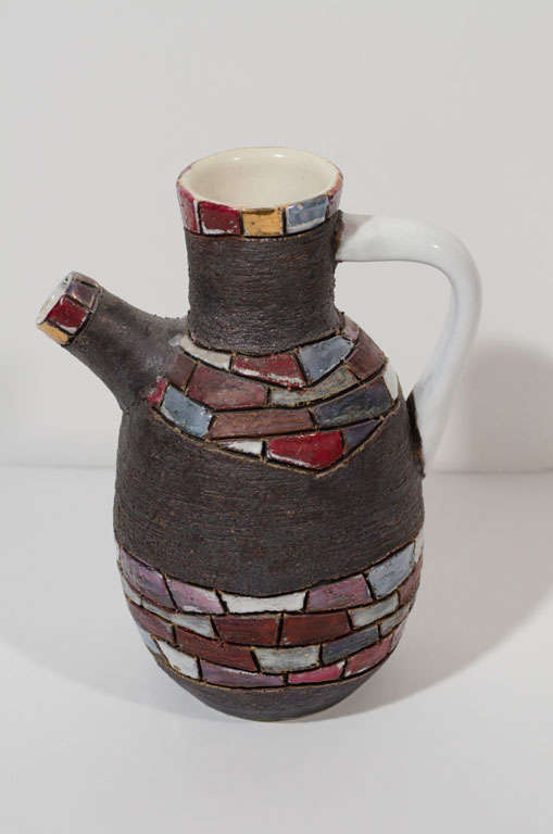 Italian Art Pottery Ewer