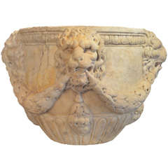 Florentine or Roman Carved Marble Vase, 16th Century