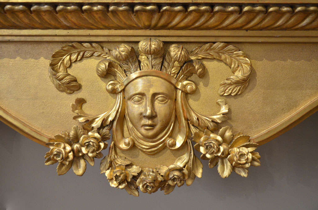 Giltwood Console, Florence or Lucca, Beginning of 19th Century For Sale