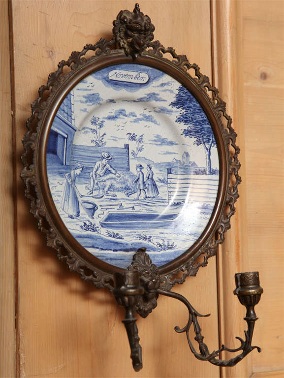 A Pair of Blue and White Delft 