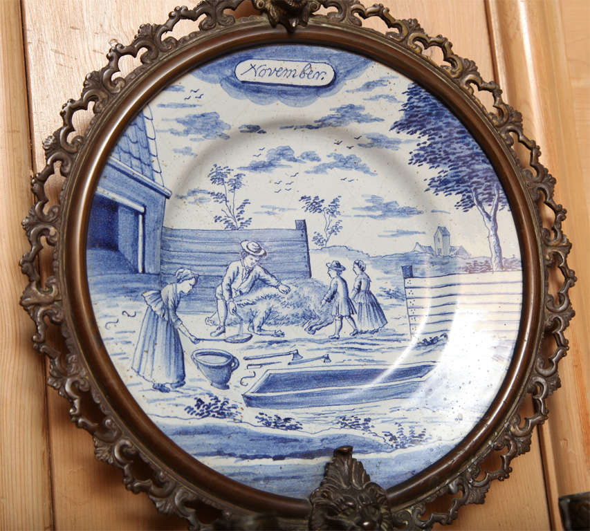 A Pair of Blue and White Delft 