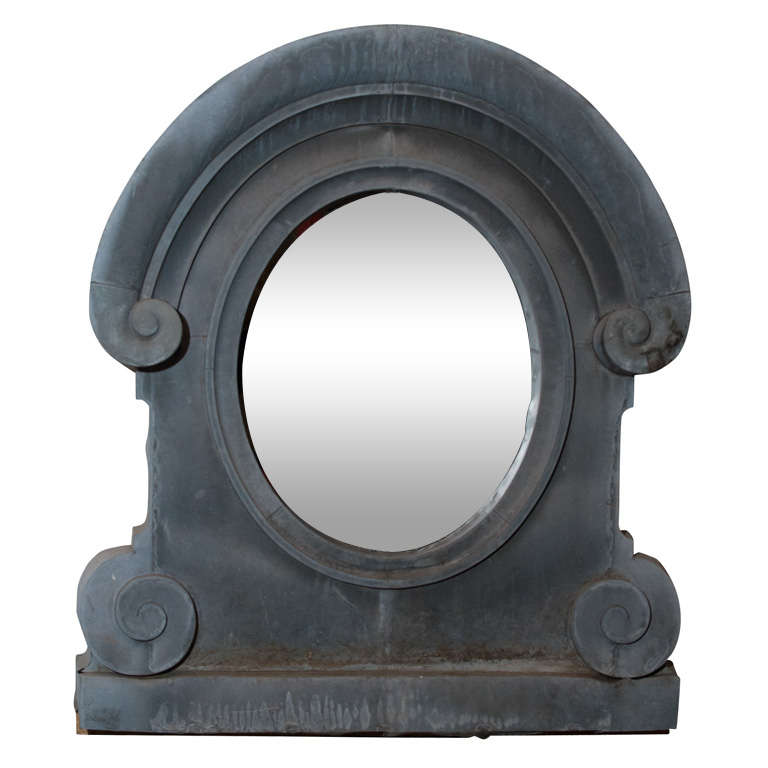 Large Oeil de Boeuf Zinc Mirror