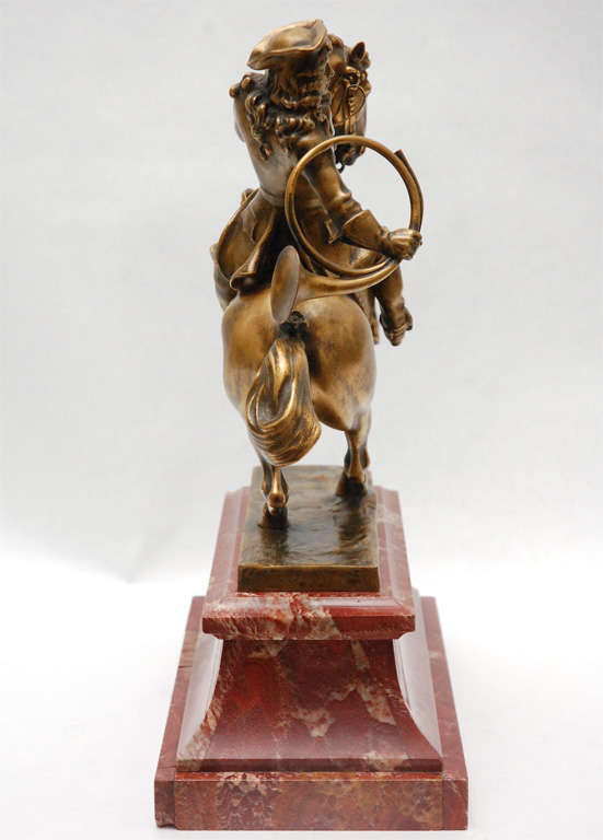 Austrian Bronze Sculpture on a Marble Base by Hans Müller