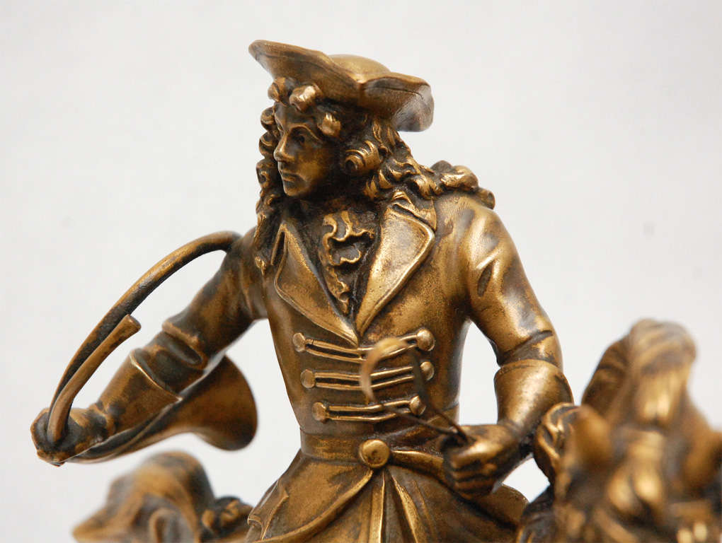 Bronze Sculpture on a Marble Base by Hans Müller 1