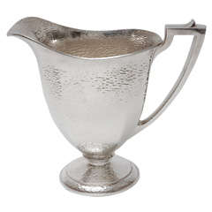 Hammered Silver Plate Pitcher by W.M. Mounts