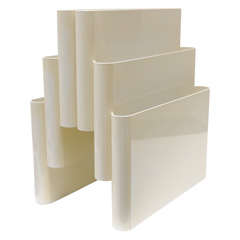 Model 4675 Portariviste in Cream Acrylic by Giotto Stoppino for Kartell