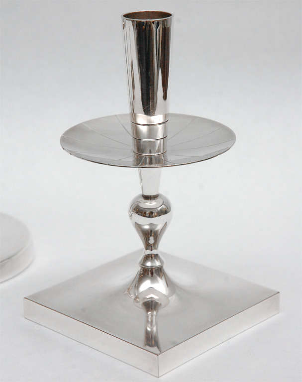 Silver Plated Candlesticks by Tommi Parzinger 1