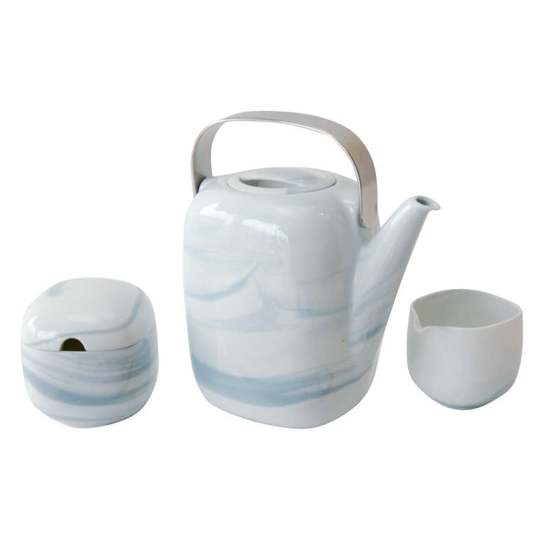 Tea Service in Queensberry Marble Pattern by Rosenthal StudioLine at