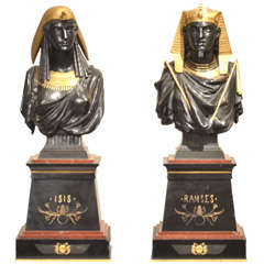 Vintage Pierre Eugene Emile Hebert Bronze Figures (Parigi, 1828-1893)