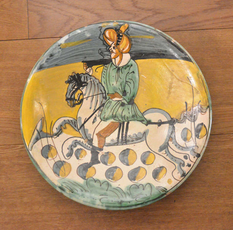A pair of Montelupo Maiolica's dishes.

The lady and the knight.

Original by the 16th century.
