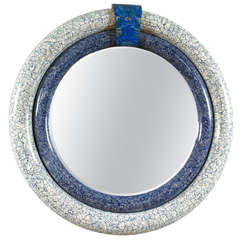 Large Gene Jonson and Marcius Mirror with Lapis Chunk Detail