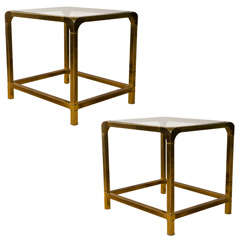 Pair of Matercraft Brass Side Tables