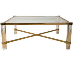 Fabulous Lucite and Chrome Coffee Table 1960's