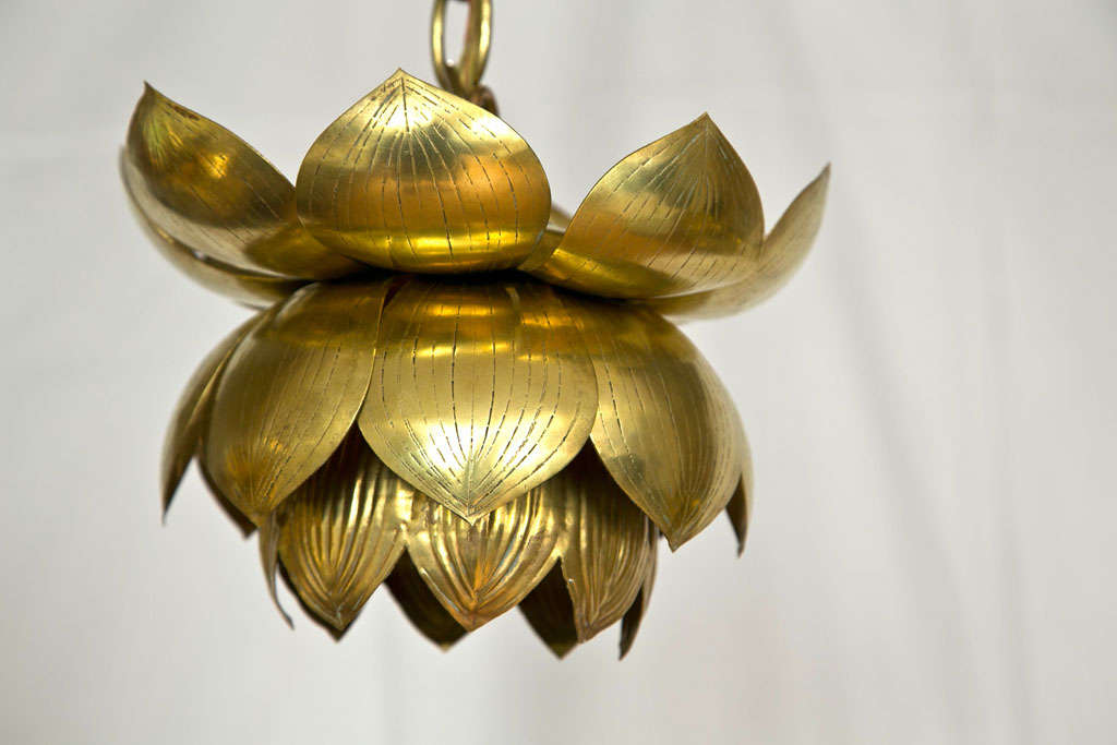 Hollywood Regency Lotus Pendant Lights In Various Sizes