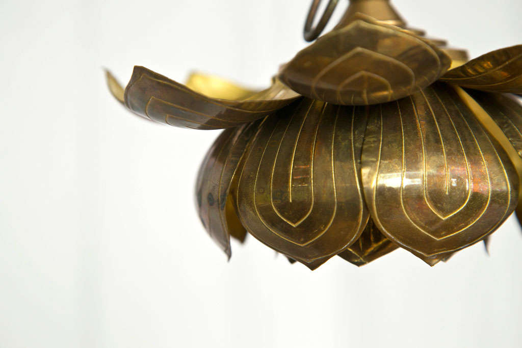 Brass Lotus Pendant Lights In Various Sizes