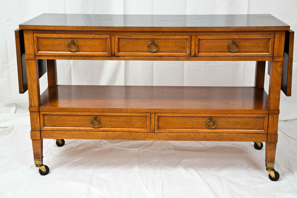 French Console Buffett with Extendable Leaves 1940's