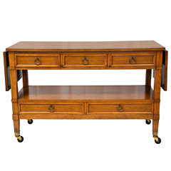 French Console Buffett with Extendable Leaves 1940's