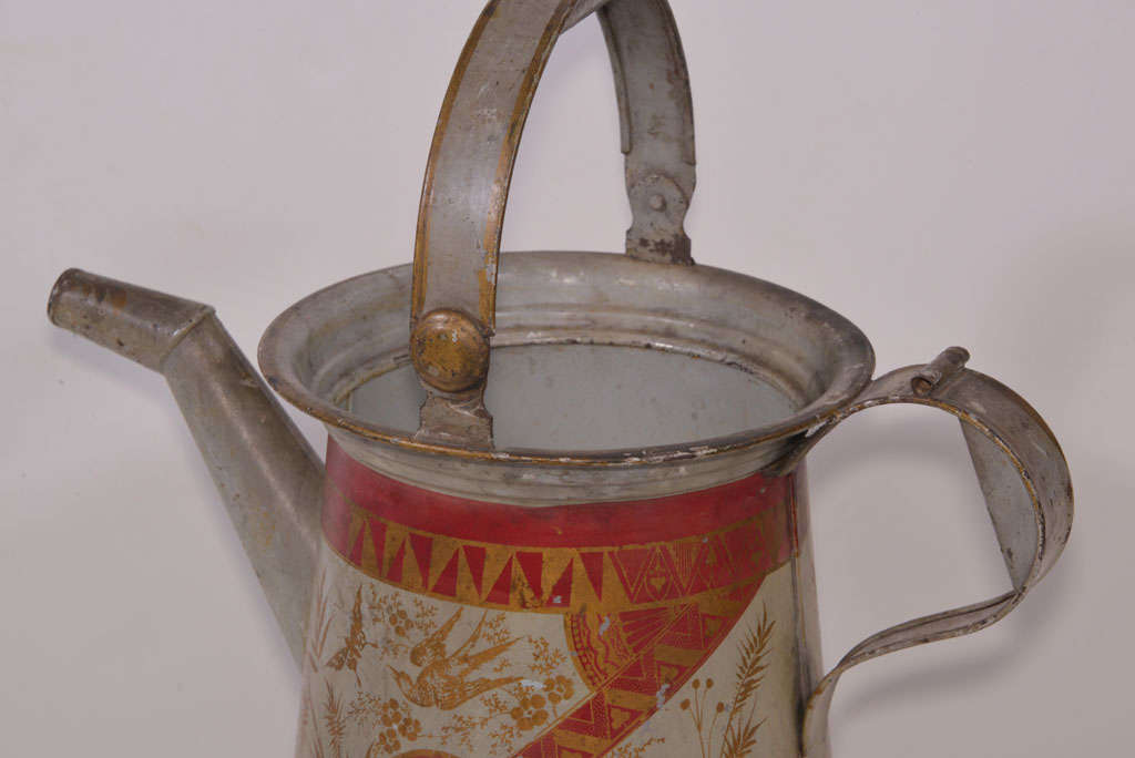19th Century American Zinc Watering Can In Excellent Condition In Houston, TX