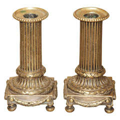 Pair of Bronze Candlesticks