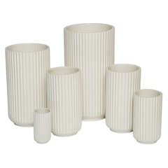 Classic Set of Lyngby Ceramic Vases