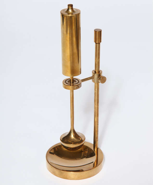 Danish Brass Oil Lamp by Ilse D. Ammonsen